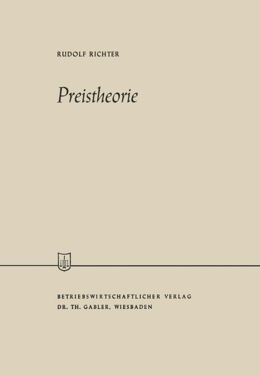 Produktbild: Preistheorie