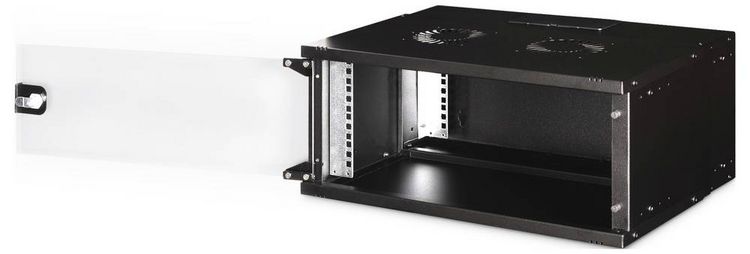 Produktbild: Digitus DN-49201 19 Zoll Wandgeh&auml;use (B x H x T) 540 x 240 x 400 mm 4 HE Schwarz, Schwarz (RAL 9005)