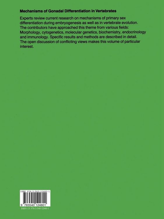 Produktbild: Mechanisms of Gonadal Differentiation in Vertebrates