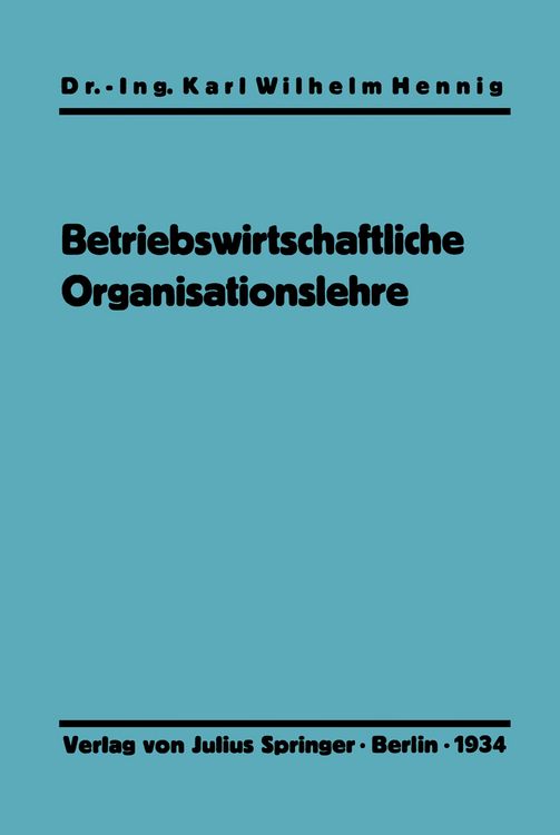 Produktbild: Einf&uuml;hrung in die betriebswirtschaftliche Organisationslehre