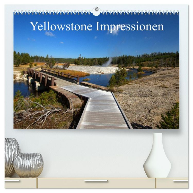 Produktbild: Yellowstone Impressionen (hochwertiger Premium Wandkalender 2026 DIN A2 quer), Kunstdruck in Hochglanz