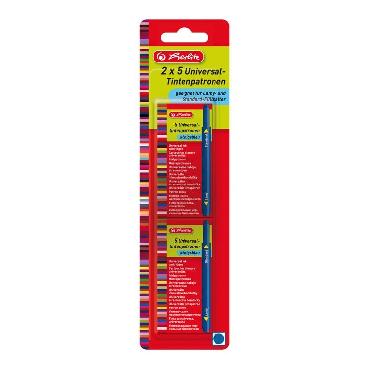 Produktbild: Herlitz Universal Tintenpatronen, 2 x 5er Set K&ouml;nigsblau