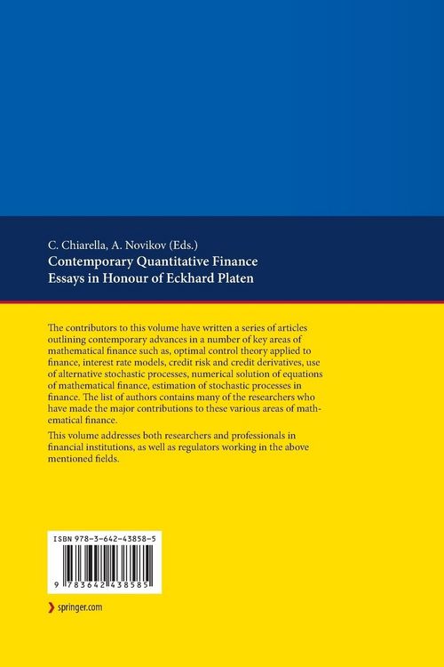 Produktbild: Contemporary Quantitative Finance