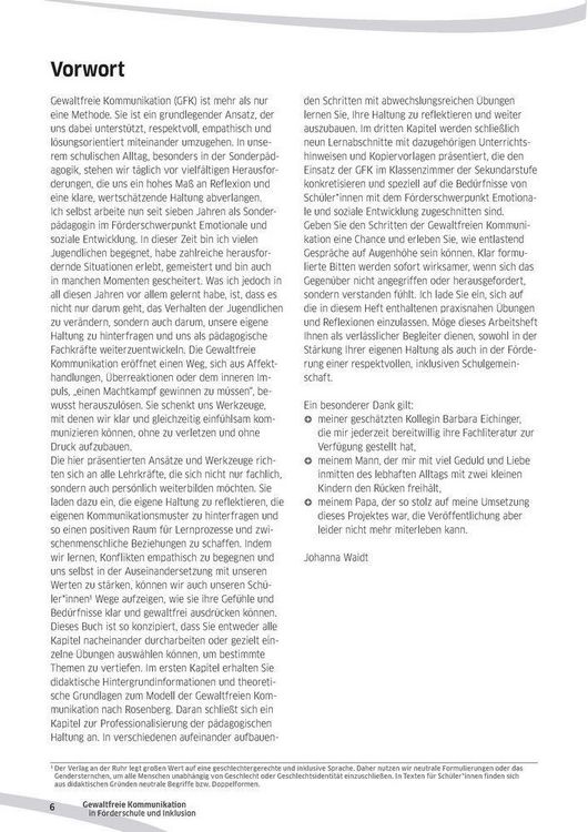 Produktbild: Gewaltfreie Kommunikation in F&ouml;rderschule und Inklusion