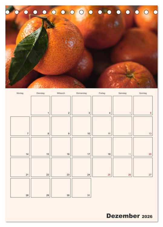 Produktbild: Obst Kalender - GESUND DURCH DAS JAHR (Tischkalender 2026 DIN A5 hoch), CALVENDO Monatskalender