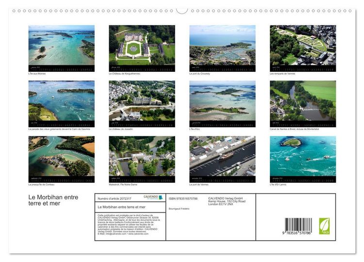 Produktbild: Le Morbihan entre terre et mer (Calendrier mural 2026 DIN A2 vertical) calendrier de bureau