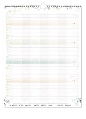 Produktbild: Familienplaner XXL 26/27 Wand-Kalender 7-spaltig 17 Monate [Blattgold]