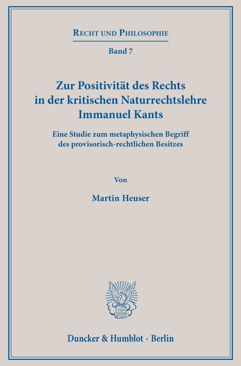 Produktbild: Zur Positivit&auml;t des Rechts in der kritischen Naturrechtslehre Immanuel Kants.
