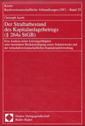 Produktbild: Der Straftatbestand des Kapitalanlagebetrugs (Paragr. 264a StGB)