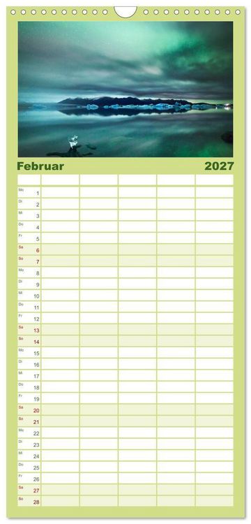 Produktbild: Familienplaner 2027 - Magische Natur - Unsere sch&ouml;ne Welt mit 5 Spalten (Wandkalender, 21 x 45 cm) CALVENDO