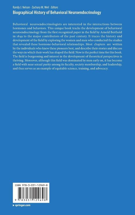 Produktbild: Biographical History of Behavioral Neuroendocrinology