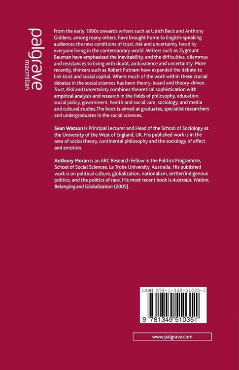 Produktbild: Trust, Risk and Uncertainty