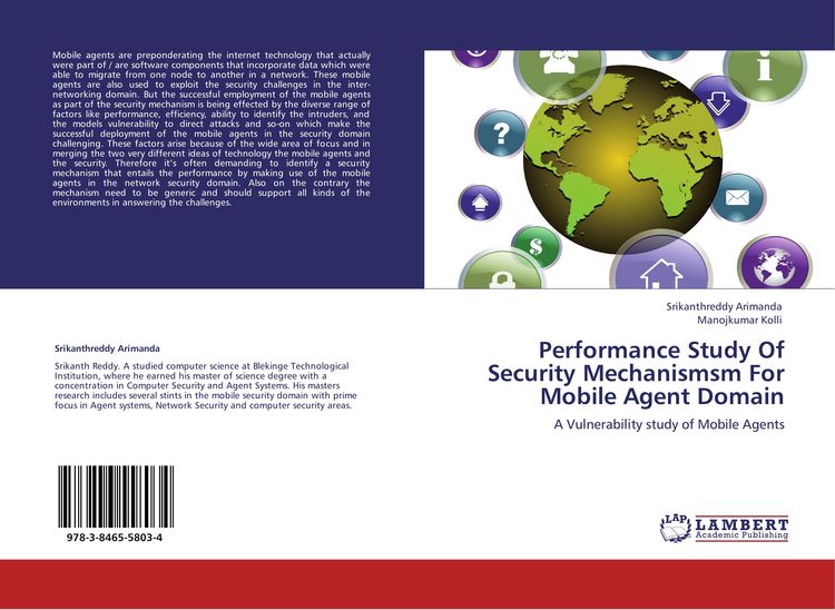 Produktbild: Performance Study Of Security Mechanismsm For Mobile Agent Domain