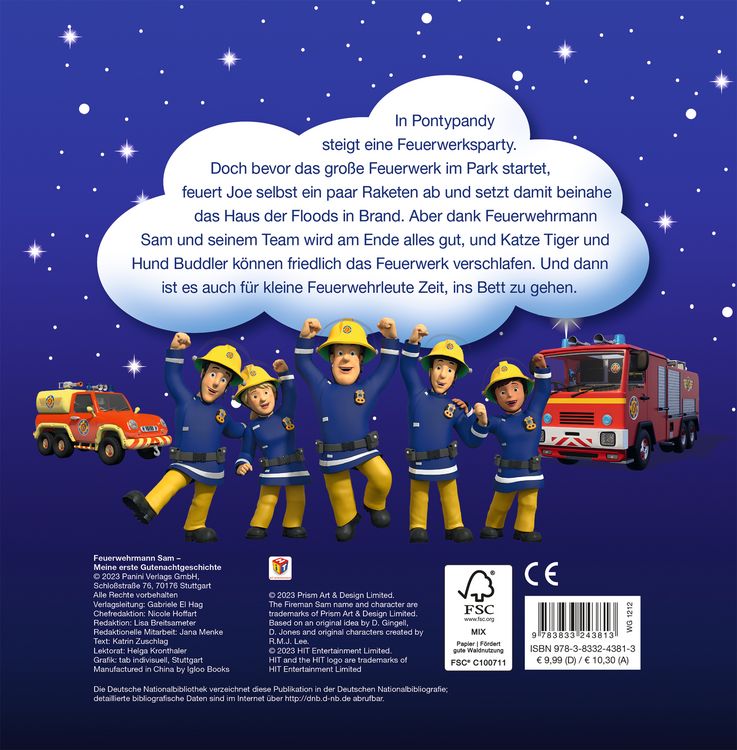 Produktbild: Feuerwehrmann Sam: Meine erste Gutenachtgeschichte