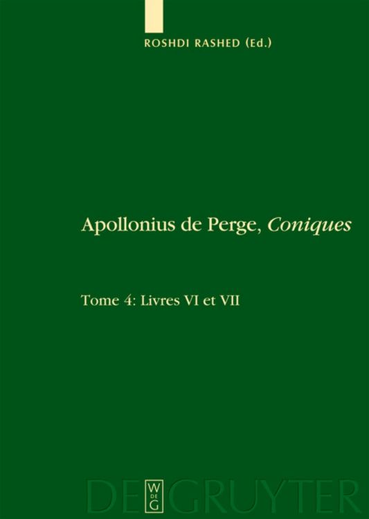Produktbild: Livres VI et VII. Commentaire historique et math&eacute;matique, &eacute;dition et traduction du texte arabe
