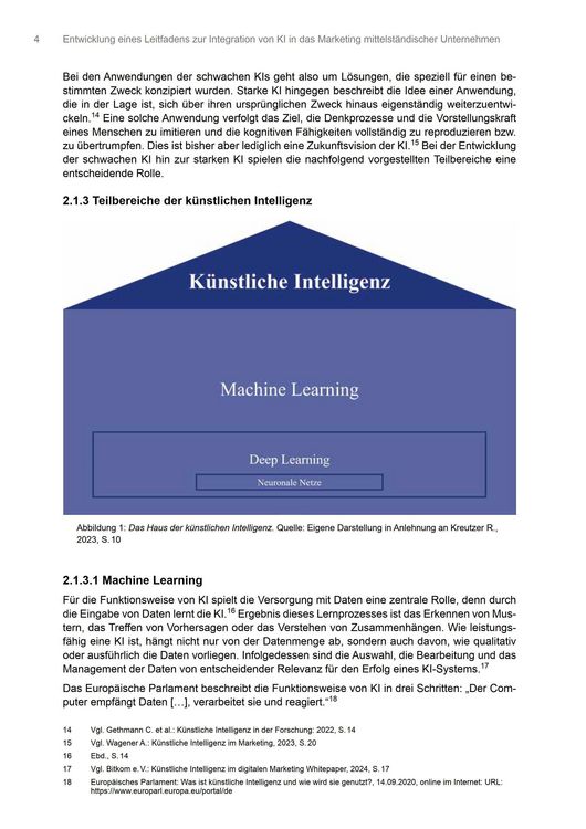 Produktbild: Entwicklung eines Leitfadens zur Integration von KI in das Marketing mittelst&auml;ndischer Unternehmen