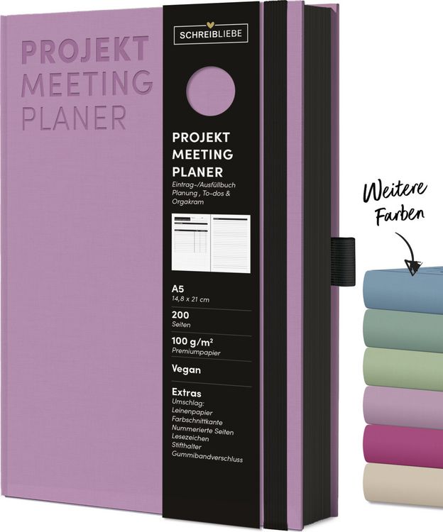 Produktbild: Projekt-Meeting Planer Flieder