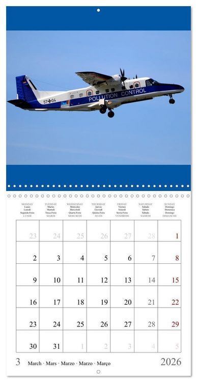 Produktbild: Gayde, F: Airplanes in the blue sky (Wall Calendar 2026 12 &times;