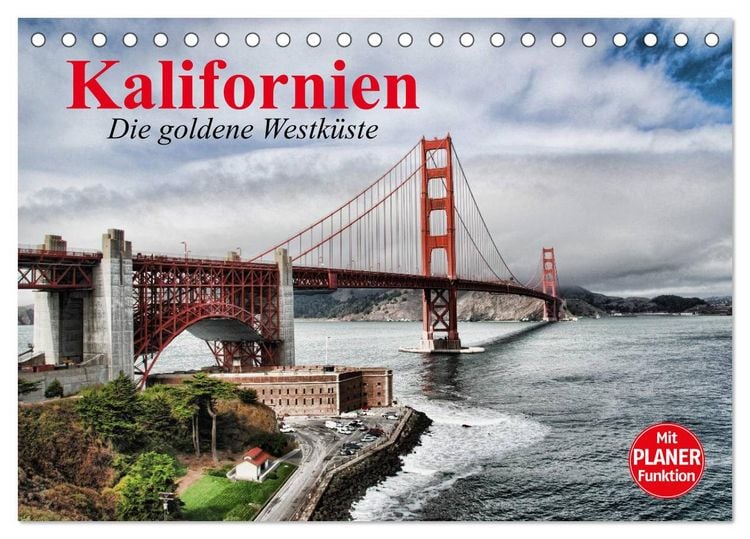 Produktbild: Kalifornien. Die goldene Westk&uuml;ste (Tischkalender 2026 DIN A5 quer), CALVENDO Monatskalender