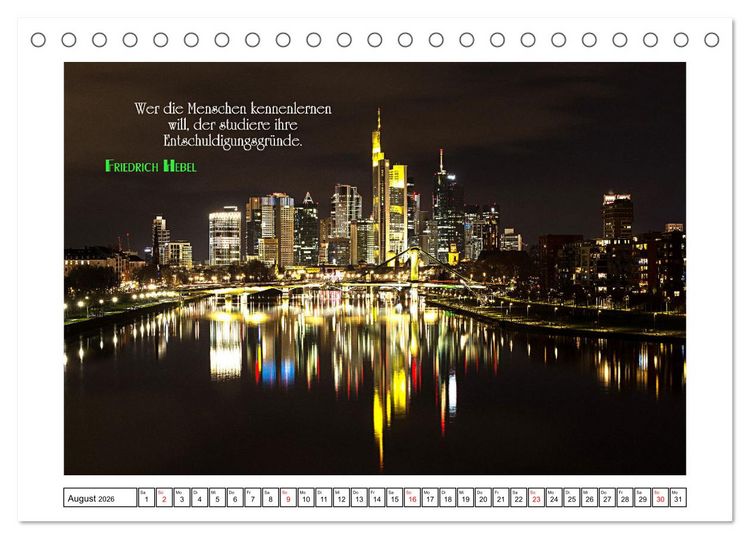 Produktbild: Interessante und sch&ouml;ne Zitate (Tischkalender 2026 DIN A5 quer), CALVENDO Monatskalender