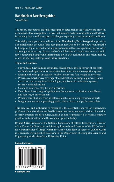 Produktbild: Handbook of Face Recognition