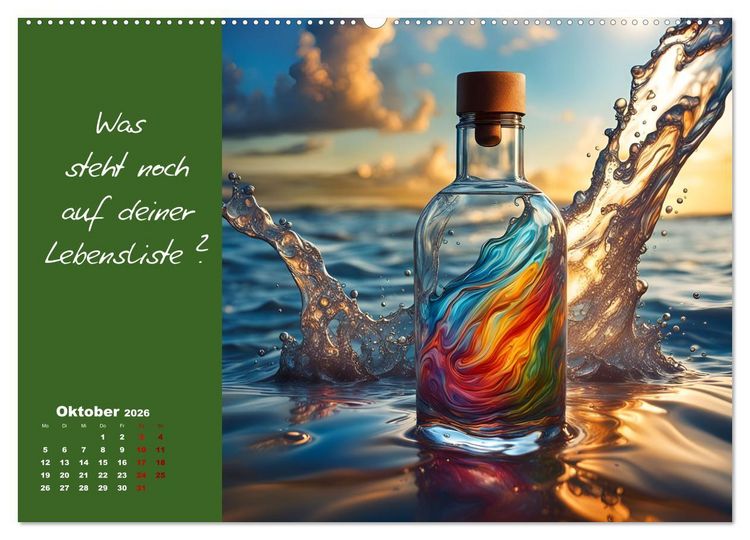 Produktbild: KI Mut - Trau Dich und stell Dir die richtige Frage (hochwertiger Premium Wandkalender 2026 DIN A2 quer), Kunstdruck in Hochglanz