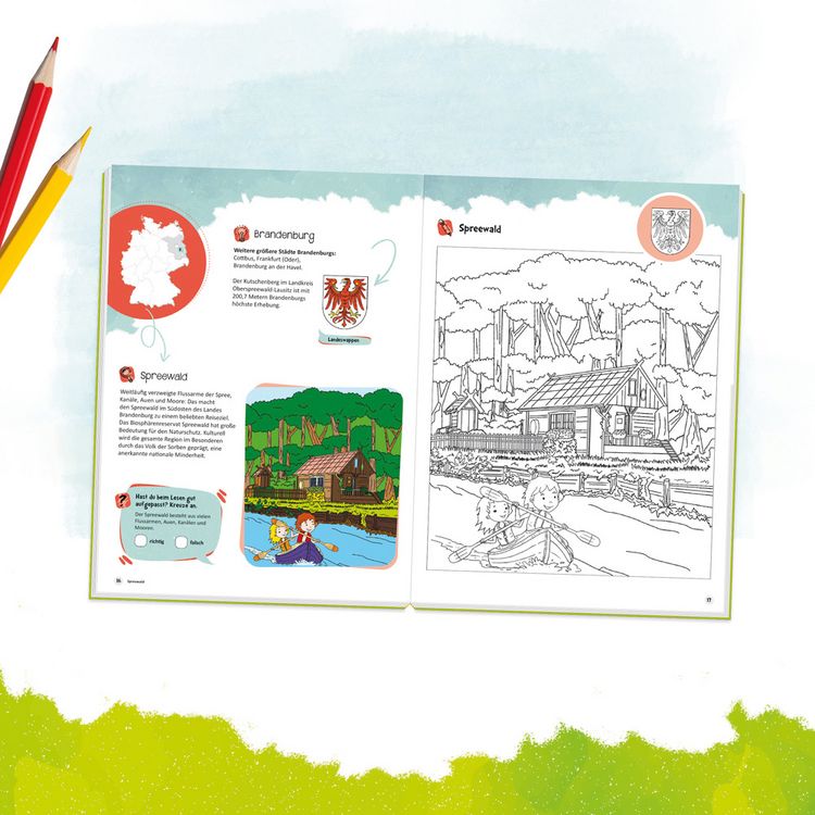 Produktbild: Tr&ouml;tsch Malbuch Mein gro&szlig;es Deutschland Lern und Malbuch