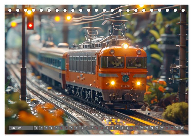 Produktbild: Modelleisenbahnen sind cool (Tischkalender 2026 DIN A5 quer), CALVENDO Monatskalender