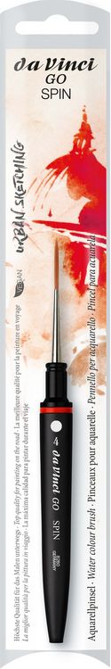 Produktbild: da Vinci Pinsel GO SPIN Reise-Aquarellpinsel, mittellang und spitz gebunden, Gr&ouml;&szlig;e 4