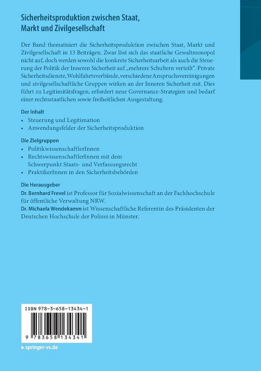 Produktbild: Sicherheitsproduktion zwischen Staat, Markt und Zivilgesellschaft