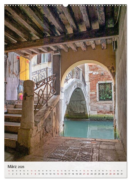 Produktbild: Venedig - Zwischen Wasser und Himmel (Wandkalender 2026 DIN A2 hoch), CALVENDO Monatskalender