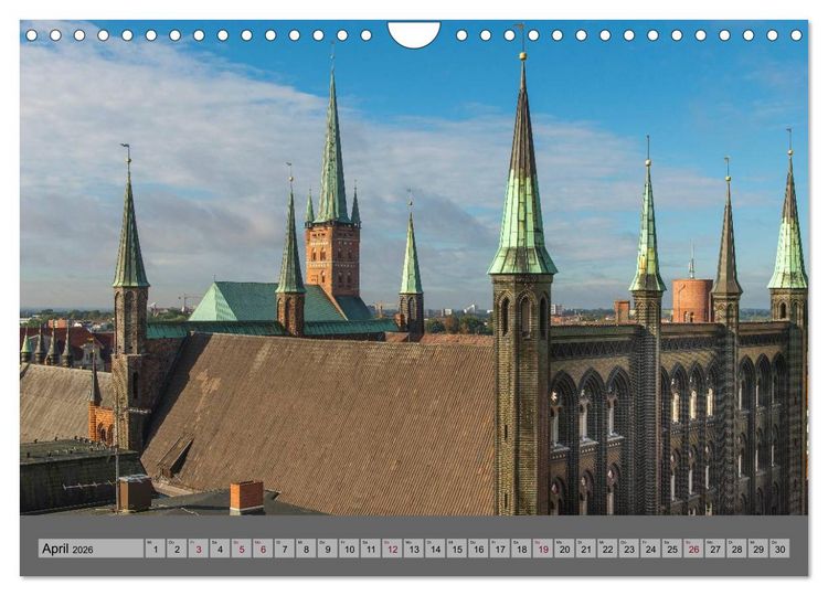 Produktbild: Ansichten der L&uuml;becker Altstadtinsel (Wandkalender 2026 DIN A4 quer), CALVENDO Monatskalender