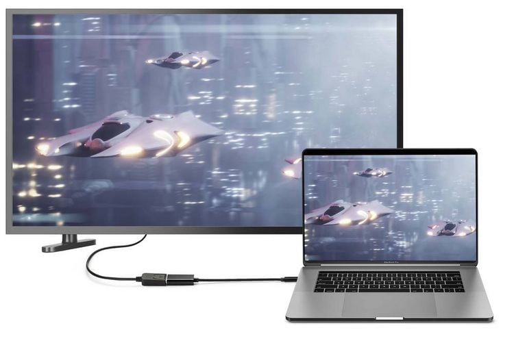Produktbild: Renkforce USB-C&reg; / DisplayPort Adapterkabel USB-C&reg; Stecker, DisplayPort Buchse 0.14 m Schwarz RF-4613070 USB-C&reg;-Displaykabel