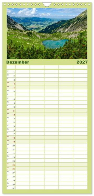 Produktbild: Familienplaner 2027 - Oberstdorf - Bergparadies in den Alpen mit 5 Spalten (Wandkalender, 21 x 45 cm) CALVENDO