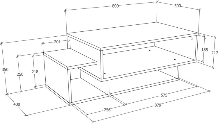 Produktbild: Holz Sofatisch Couchtisch Wohnzimmertisch Runila