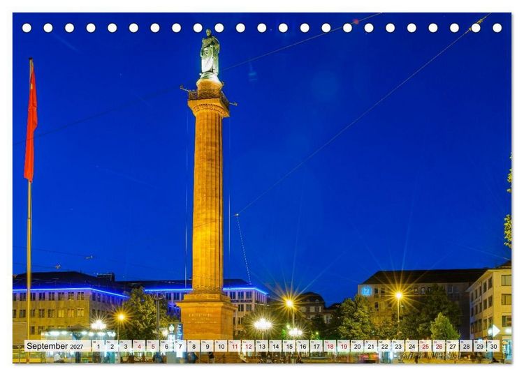 Produktbild: Ein Blick auf Darmstadt in Farbe (Tischkalender 2027 DIN A5 quer), CALVENDO Monatskalender