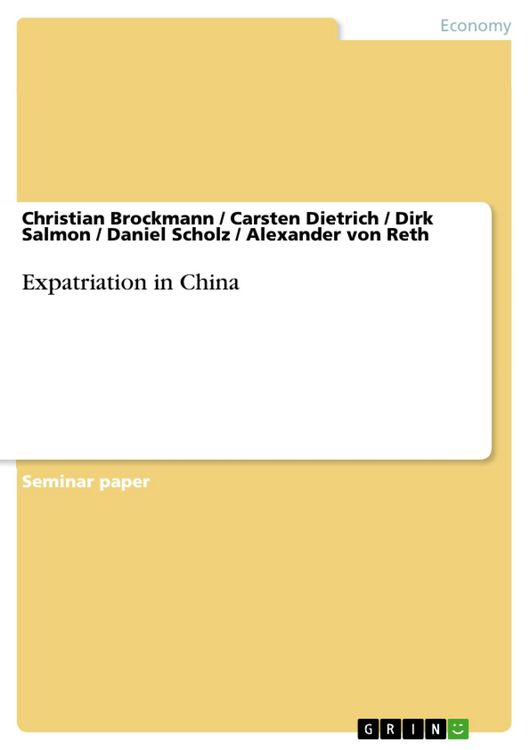 Produktbild: Expatriation in China