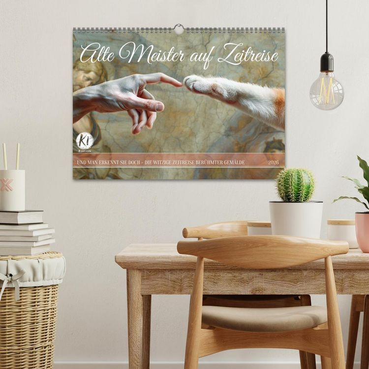 Produktbild: Alte Meister auf Zeitreise (Wandkalender 2026 DIN A3 quer), CALVENDO Monatskalender