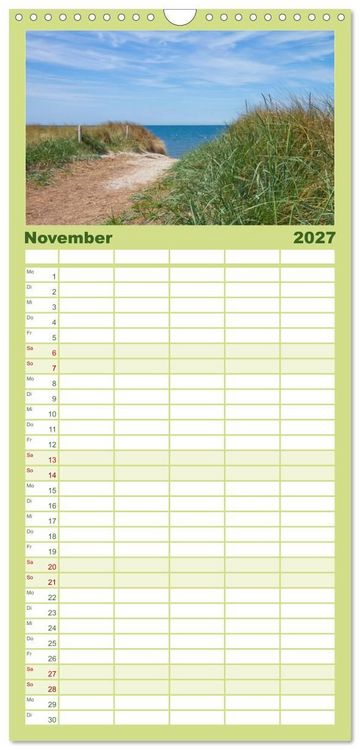 Produktbild: Familienplaner 2027 - Sonne, Strand & Meer mit 5 Spalten (Wandkalender, 21 x 45 cm) CALVENDO