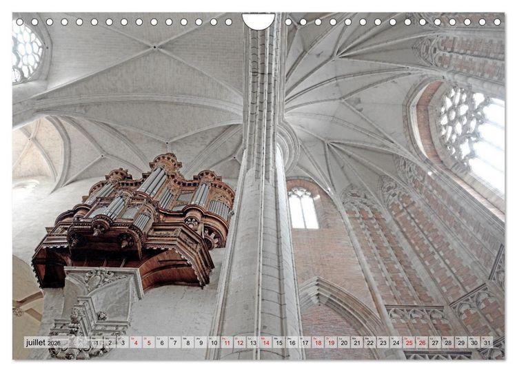 Produktbild: Lumi&egrave;re de cath&eacute;drale (Calendrier mural 2026 DIN A4 vertical), CALVENDO calendrier mensuel
