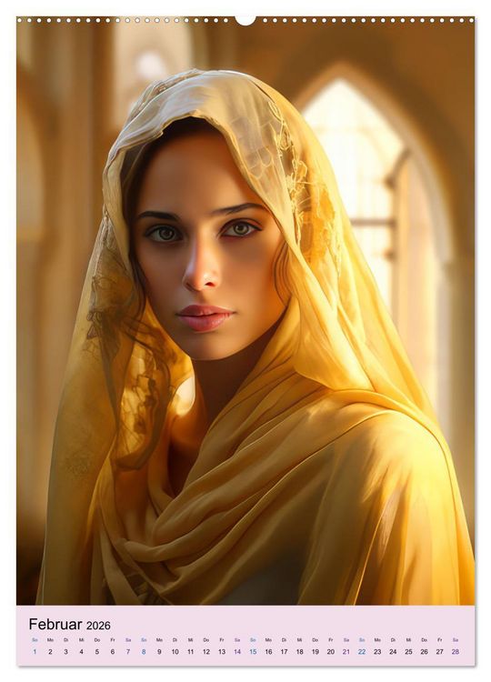Produktbild: Arabische Prinzessinnen Fantasiebilder (Wandkalender 2026 DIN A2 hoch), CALVENDO Monatskalender