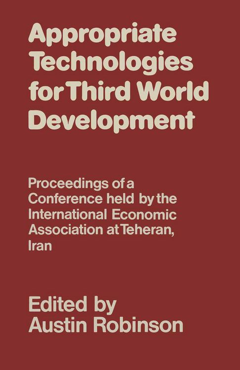 Produktbild: Appropriate Technologies for Third World Development