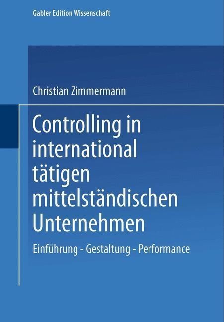 Produktbild: Controlling in international t&auml;tigen mittelst&auml;ndischen Unternehmen