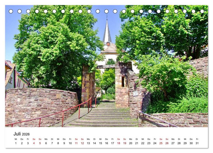 Produktbild: Wiesloch - Spaziergang durch die Altstadt (Tischkalender 2026 DIN A5 quer), CALVENDO Monatskalender