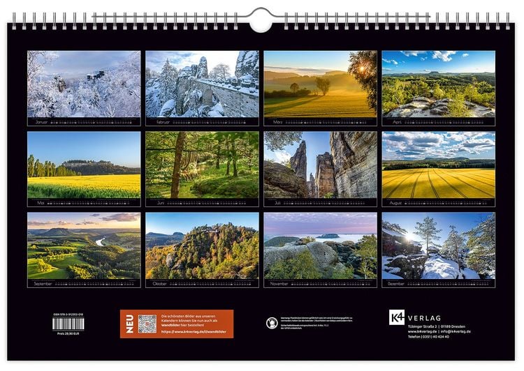 Produktbild: Kalender Faszinierende S&auml;chsische Schweiz 2027