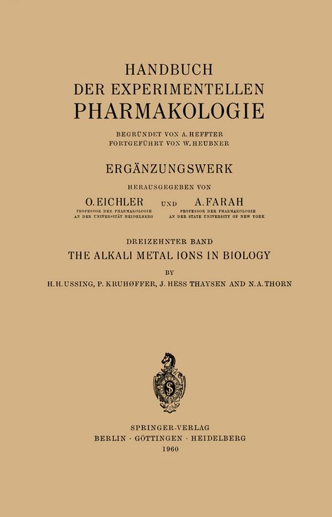 Produktbild: The Alkali Metal Ions in Biology