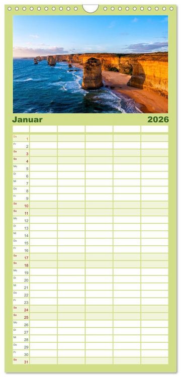 Produktbild: Familienplaner 2026 - Australien - Travel The Gravel mit 5 Spalten (Wandkalender, 21 x 45 cm) CALVENDO