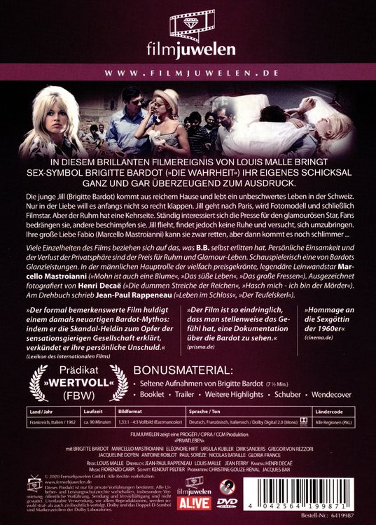 Produktbild: Privatleben (Brigitte Bardot) (Filmjuwelen)