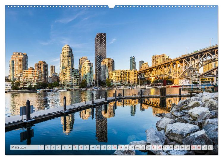 Produktbild: VANCOUVER K&uuml;stencharme und Urbanit&auml;t (Wandkalender 2026 DIN A2 quer), CALVENDO Monatskalender