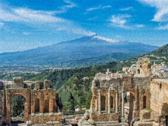 Produktbild: CALVENDO Puzzle Taormina in Sizilien | 2000 Teile Lege-Gr&ouml;&szlig;e 90x67cm Foto-Puzzle f&uuml;r gl&uuml;ckliche Stunden